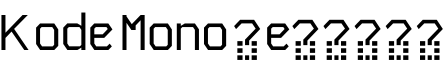 Kode Mono Regular字体预览图
