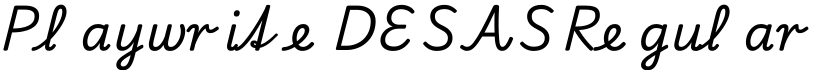 Playwrite DE SAS Regular字体预览