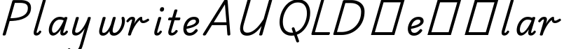 Playwrite AU QLD Regular字体预览