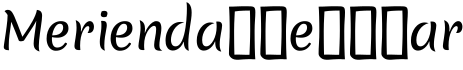 Merienda Regular字体预览