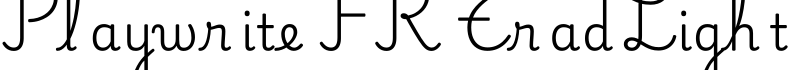 Playwrite FR Trad Light字体预览