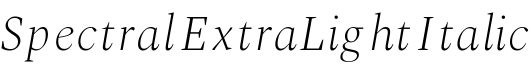 Spectral ExtraLight Italic字体预览