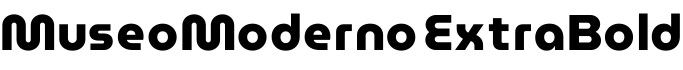 MuseoModerno ExtraBold字体预览