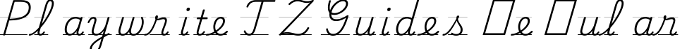 Playwrite TZ Guides Regular字体预览图