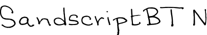 Sandscript BTN字体预览图