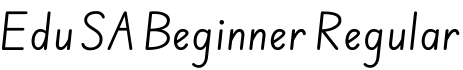 Edu SA Beginner Regular字体预览