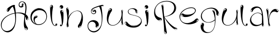 Holin Jusi Regular字体预览图