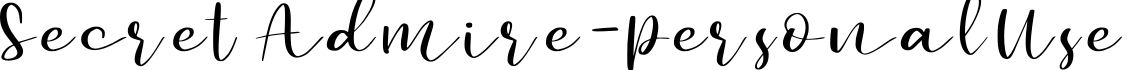 Secret Admire - Personal Use字体预览图