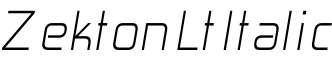 Zekton Lt Italic预览字体图片