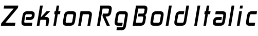 Zekton Rg Bold Italic预览字体图片