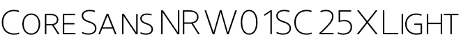 Core Sans NR W01 SC 25 XLight字体预览图