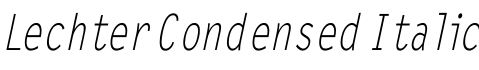 Lechter Condensed Italic字体预览