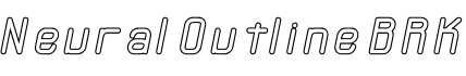 Neural Outline BRK字体预览图