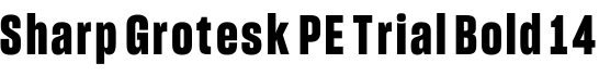 Sharp Grotesk PE Trial Bold 14字体预览图