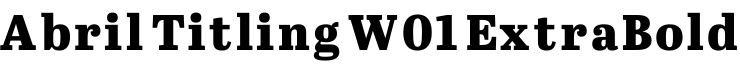 Abril Titling W01 ExtraBold字体预览图