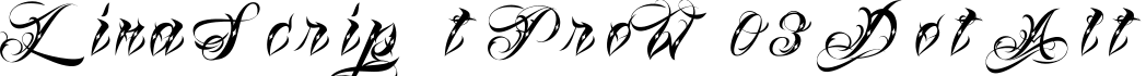 Lina Script Pro W03 Dot Alt字体预览图