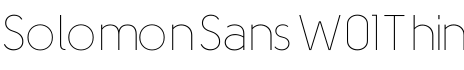 Solomon Sans W01 Thin字体预览图