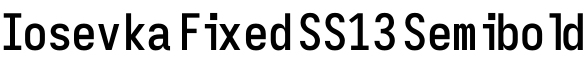 Iosevka Fixed SS13 Semibold字体预览