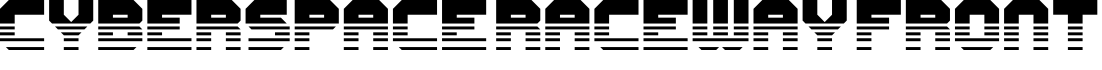 Cyberspace Raceway Front字体预览图