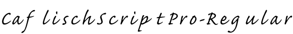 CaflischScriptPro-Regular字体预览