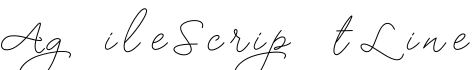 AgileScriptLine字体预览