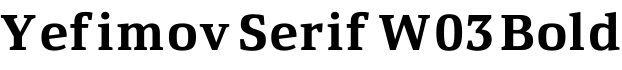 Yefimov Serif W03 Bold字体预览图