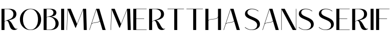 ROBIMA MERTTHA SANS SERIF字体预览图