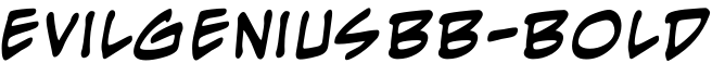 EvilGeniusBB-Bold字体预览