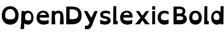 OpenDyslexic Bold字体预览图