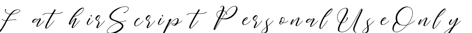 Fathir Script Personal Use Only字体预览图