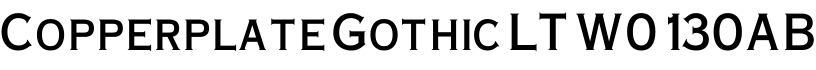Copperplate Gothic LT W01 30AB字体预览图