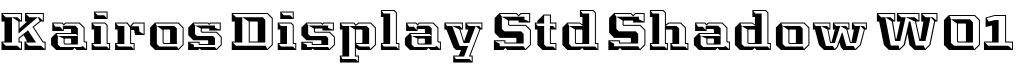 Kairos Display Std Shadow W01字体预览图