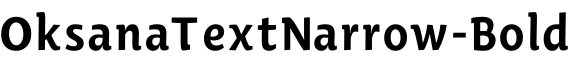 OksanaTextNarrow-Bold字体预览