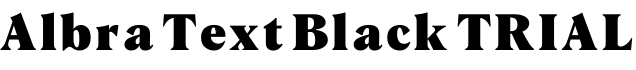 Albra Text Black TRIAL预览字体图片