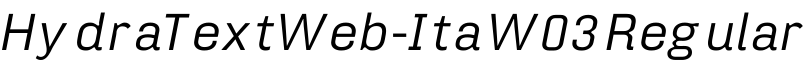 HydraTextWeb-Ita W03 Regular字体预览图
