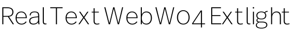 Real Text Web W04 Extlight字体预览图