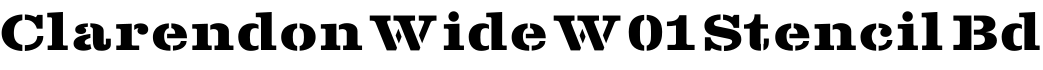 Clarendon Wide W01 Stencil Bd字体预览图