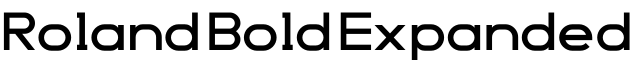 Roland Bold Expanded字体预览图