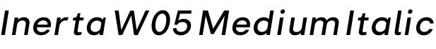 Inerta W05 Medium Italic字体预览图