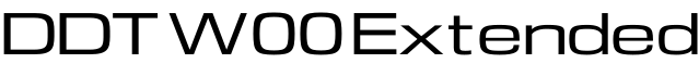 DDT W00 Extended字体预览图