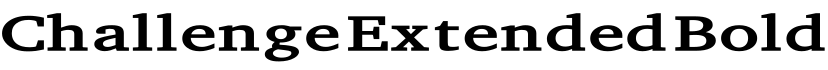 Challenge Extended Bold字体预览图