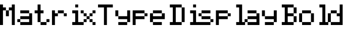 MatrixType Display Bold字体预览图