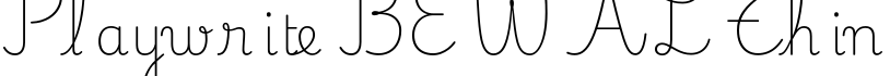 Playwrite BE WAL Thin字体预览图