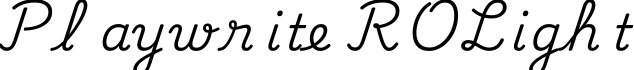 Playwrite RO Light字体预览图