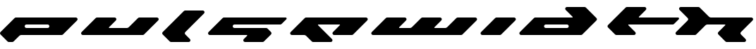 Pulsewidth字体预览图