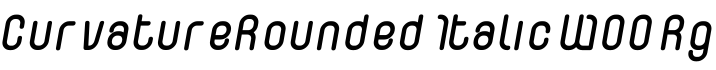 CurvatureRounded Italic W00 Rg字体预览图
