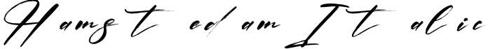 Hamstedam Italic字体预览