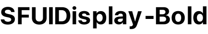 SFUIDisplay-Bold字体预览图