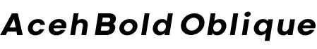 Aceh Bold Oblique预览字体图片