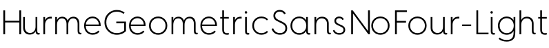 HurmeGeometricSansNoFour-Light字体预览图